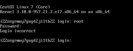 阿里云ECS服务器centos系统第一次登录提示Login Incorrect的解决方法 阿里云ECS服务器centos系统第一次登录提示Login Incorrect的解决方法